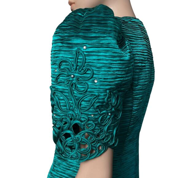 Lillie Rubin Vintage 80s Blouse Jacket Puffed Sleeves Snaps Front Closure Sz 10 - Picture 6 of 11